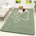 OLANLY Dog Door Mat for Muddy Paws 70x46, Paw Print Design Chenille Mud Mat by OLANLY