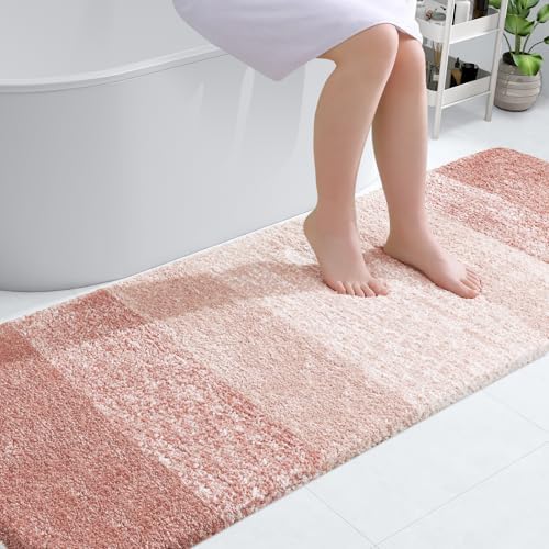 OLANLY Bathroom Runner Rug 70x20, Extra Soft Absorbent Microfiber Bath Rugs by OLANLY