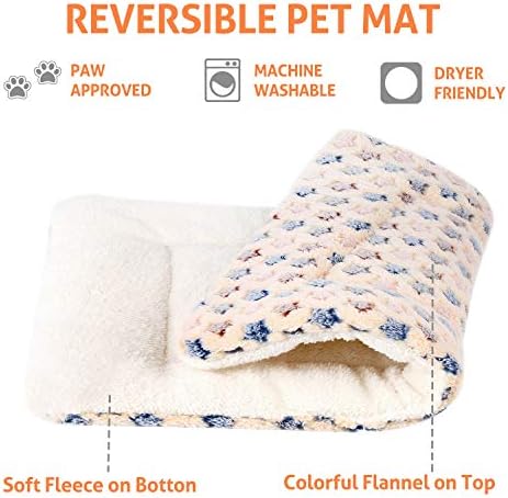 Mora Pets Dog Bed Crate Pad Ultra Soft Pet Mat Star Print 22 Inch Brown - Image 2