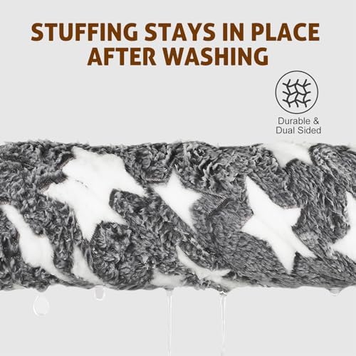 Mora Pets Dog Bed Crate Pad Ultra Soft Pet Mat Star Print 2 Pack 22 in Grey - Image 5