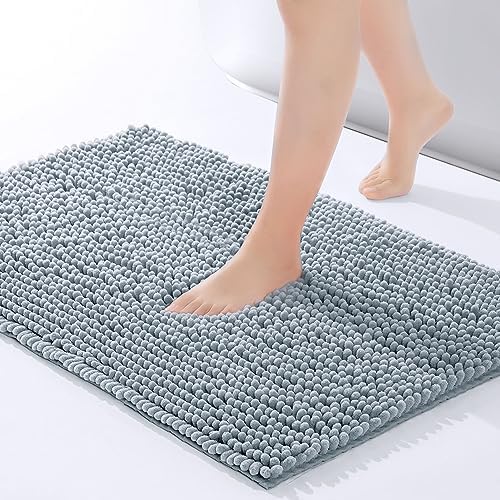 FRESHMINT Large Chenille Bathroom Rugs Mat 36"x24", Non-Slip Bath Mat by FRESHMINT