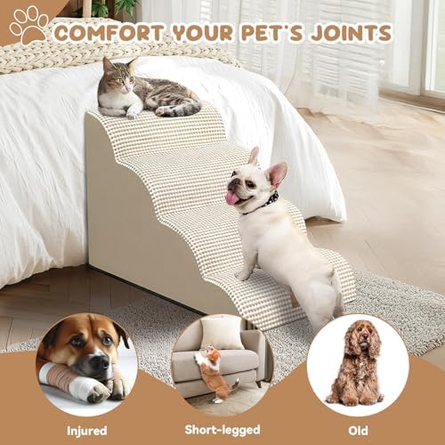 Zerbuger Dog Ramp and Stairs for Bed, Nonslip Cover - Image 4