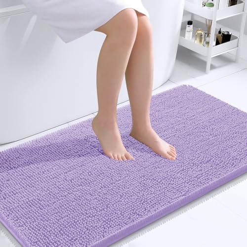 OLANLY Bathroom Runner Rugs 44x24, Extra Soft Absorbent Chenille Bath Rugs by OLANLY