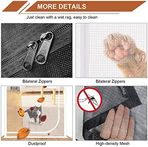 Dixutzi Reinforced Cat Screen Door Fits Door Size 32''x 80'', Heavy Duty Pets - Image 6