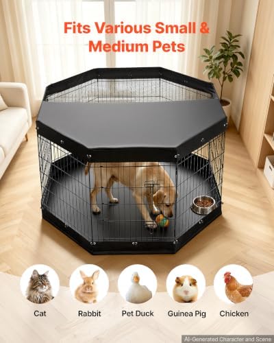VEVOR Dog Playpen 36 Inch 8 Panels Exercise Pen - Image 5
