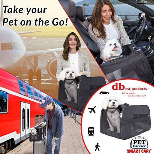 dbest products Pet Smart Cart Carrier, Soft Sided Collapsible Folding Travel Bag - Image 2