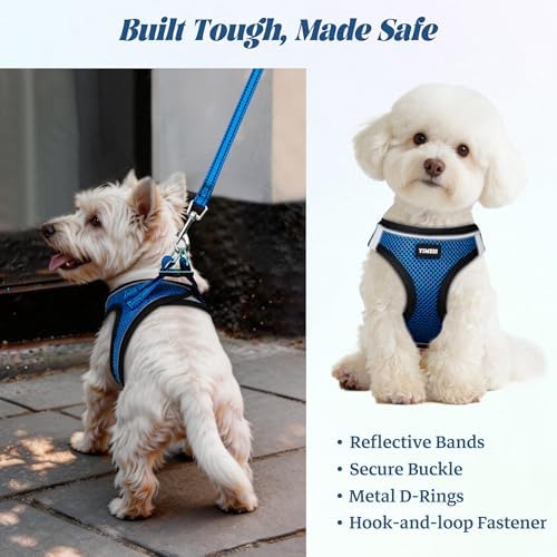 No Pull Dog Puppy Harness and Leash Set Reflective Mesh Vest Medium - Image 5