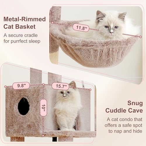 Heybly Cat Tree, 45.3" Cat Tower - Image 5