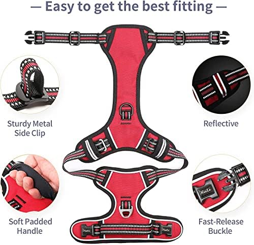 HEELE Dog Harness, No Pull Adjustable Padded Reflective Harness - Image 4