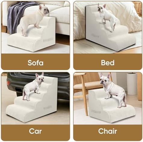 PAWSCRAT 2-Step Pet Stairs for High Beds & Sofas, 11.8''H Dog Stairs - Image 7