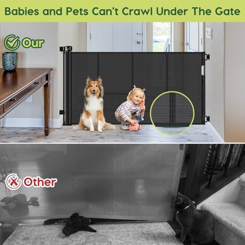 Reinforced 55" Wide Retractable Baby Gates - Image 4
