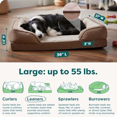 Furhaven Orthopedic Dog Bed for Large/Medium Dogs w/ Removable Bolsters & - Image 3