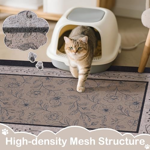 33"x22" Cat Litter Mat Waterproof Non-Slip Litter Trapping Pad - Image 3