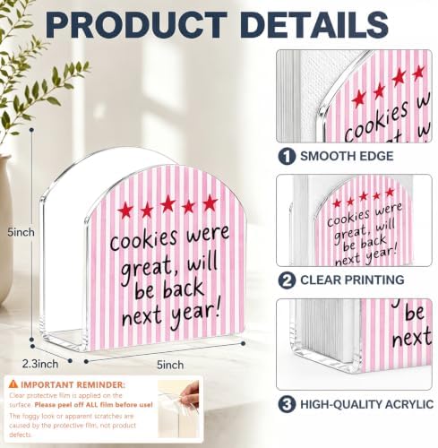 Cookie Review Print Acrylic Napkin Holder - Image 2