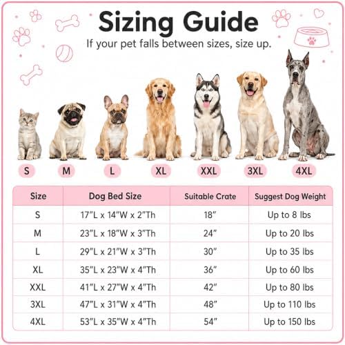 Dog Bed Large Size, Plush Washable Pet Bed Mat, Dog Crate Bed 35"x23" - Image 2