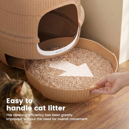 Hidden Cat Litter Box with Faux Plant & Scoop, Drawer Decorative Litter Box - Image 3