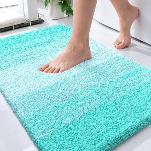 OLANLY Small Bathroom Rugs 24x16, Extra Soft Absorbent Microfiber Bath Rugs by OLANLY