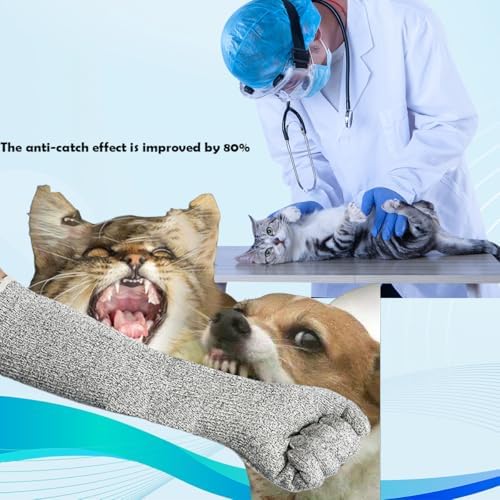 Pet Handling Gloves – 16" Extra-Long Cat Grooming Arm Sleeves, Anti-Scratch & - Image 6