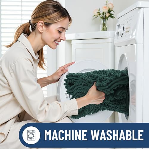 Smiry Bathroom Rugs 48X32, Extra Soft Rubber Backing Chenille Bath Mats - Image 6