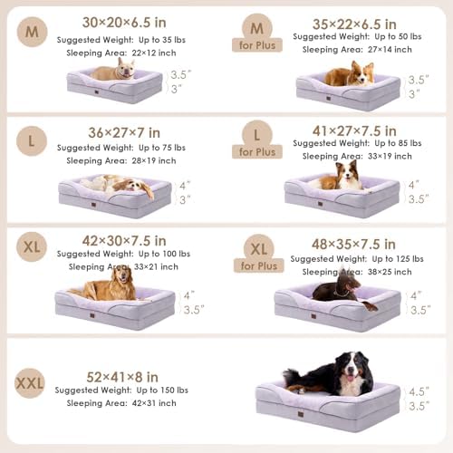 EHEYCIGA Orthopedic Dog Bed for Large Dog, Memory Foam Dog Couch - Image 5