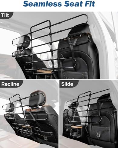 JOYTUTUS Dog Car Barrier, Pet Barrier Follow the Seat Movement 34"- 58" Width - Image 2