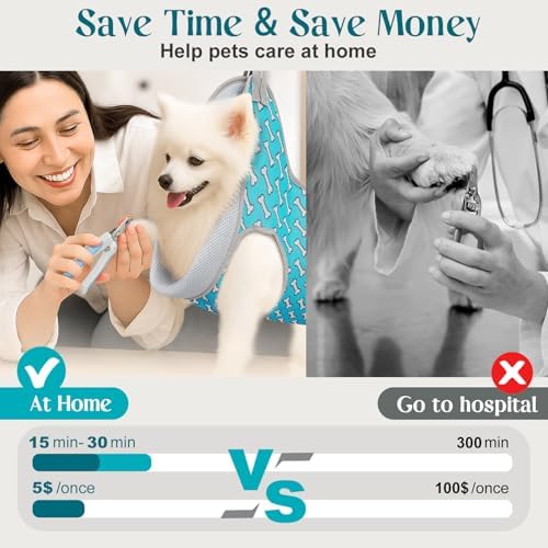 Supet Dog Grooming Hammock for Nail Trimming, Pet Grooming Hanging Harness - Image 4
