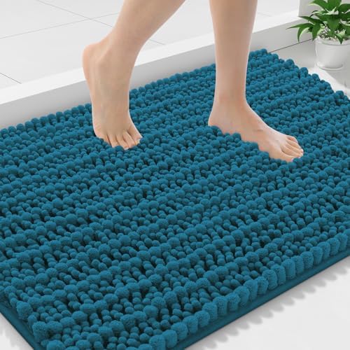 Smiry Bathroom Rugs 36X24, Extra Soft Rubber Backing Chenille Bath Mats by Smiry