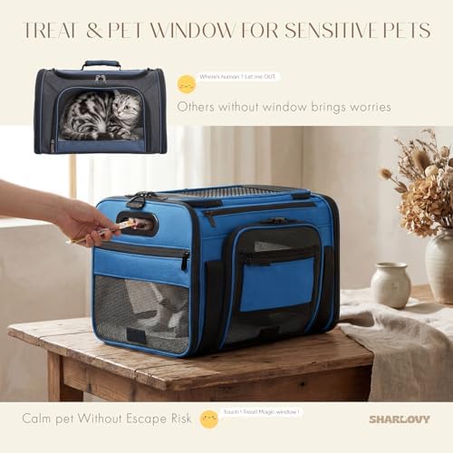 Top-Side Expandable Pet Carrier, Treat Window - Image 2