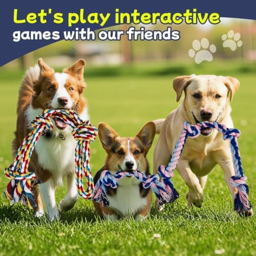 Rocfish 4 Pack Dog Rope Toys for Aggressive Chewers, Tough Tug of War Dog Toys - Image 6