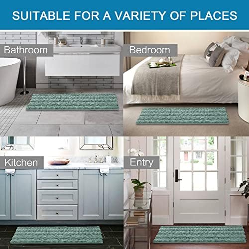 Non Slip Thick Shaggy Chenille Bathroom Rug Mat Set Extra Soft and Absorbent - Image 6