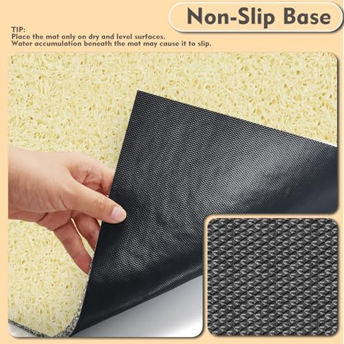 Bohemian Kitty Litter Mat 24"x17", Non-Slip Litter Box Mat, Washable Cat Litter - Image 6