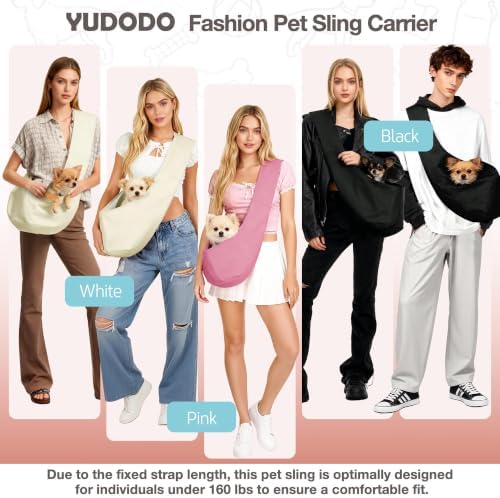YUDODO Dog Sling Carrier for Small Dogs, Lightweight Crossbody Pet Bag - Image 2