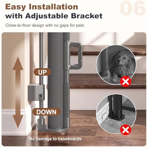 GRENFU Reinforced 120" Wide Retractable Baby Gates Prevent Crawling Through - Image 7