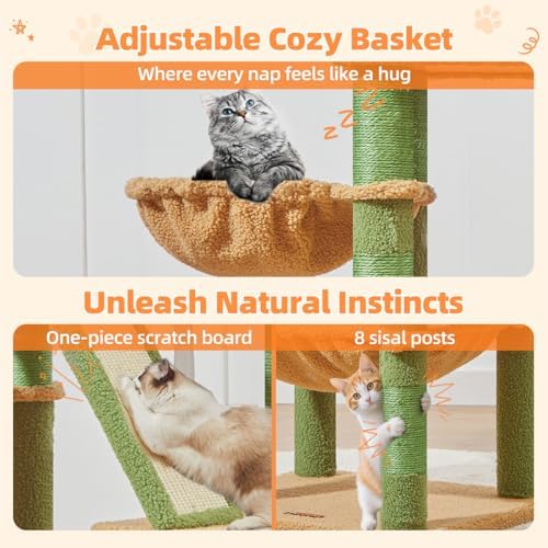 Taoqimiao Cactus Cat Tree, 58In Cat Tower - Image 6