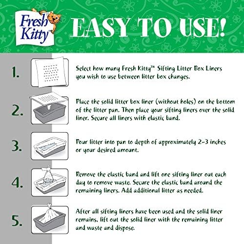 10 Count Fresh Kitty Durable Litter Box Liners, Easy Clean Up Elastic Jumbo - Image 4