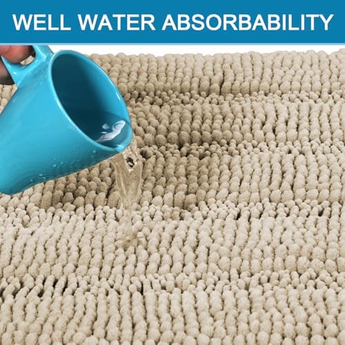 H.VERSAILTEX Bathroom Rug Sets 2 Piece Bath Mats Non Slip Thick Soft Chenille - Image 5