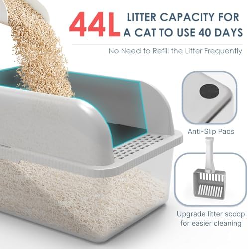 Suzzipaws 2 Pack 8" Deep Enclosed Stainless Steel Litter Box - Image 4