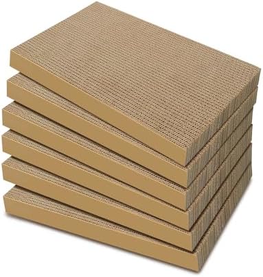 Cat Scratcher 6-Pack Refills, Large Cardboard Pads by AGYM