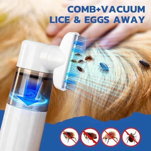 Electric Lice Comb, 2-in-1 Metal Vacuum Comb - Image 2