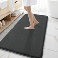 OLANLY Memory Foam Bathroom Runner Rug 47x20, Absorbent Long Mat, Dark Grey by OLANLY