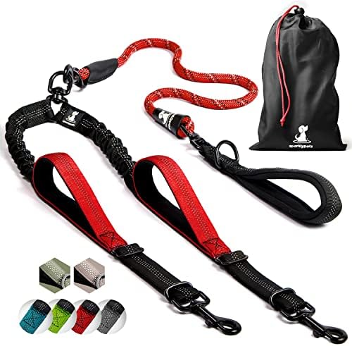 SparklyPets Double Dog Leash for 2 Dogs by SparklyPets