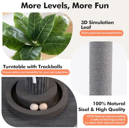 Woochpet 35"Cat Scratching Posts, Interactive Cat Toys - Image 4