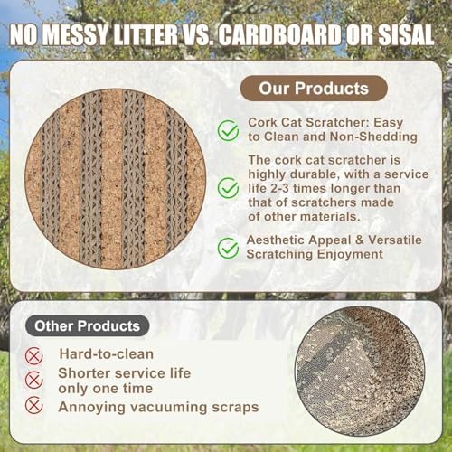 Natural Cork-Cat Scratch mat-Cat Scratch Pad Rug-cat Couch Protector-Scratch - Image 6