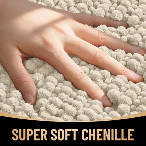 OLANLY Thick Chenille Small Bathroom Rugs 24x16, Absorbent Bath Mat - Image 2