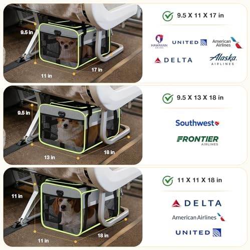 Lekereise Top-Expandable Pet Carrier 17x11x9.5 Inch Alaska Hawaiian Airline - Image 2