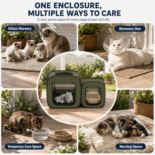 Tailtastic 2-Room Cat Playpen, Portable Indoor/Outdoor Enclosure - Image 6