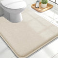 OLANLY Memory Foam Bathroom Toilet Rug U-Shaped 24x20, Absorbent Mat by OLANLY