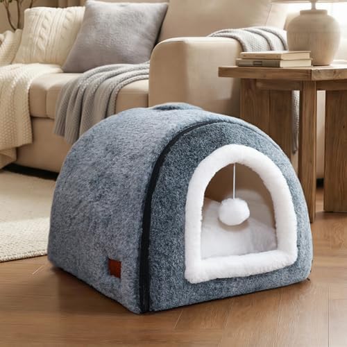 Cat Bed for Indoor Cats，Foldable cat cave，Anti-Slip & Water-Resistant by Unknown