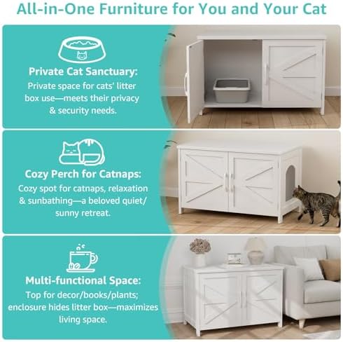 Cat Litter Box Enclosure Furniture - Image 2