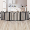 Malier Metal Freestanding Dog Gates, Outdoor Indoor Dog Fences, Extra Wide by Malier